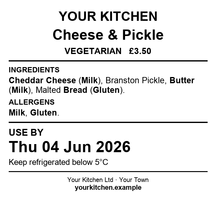 sample label